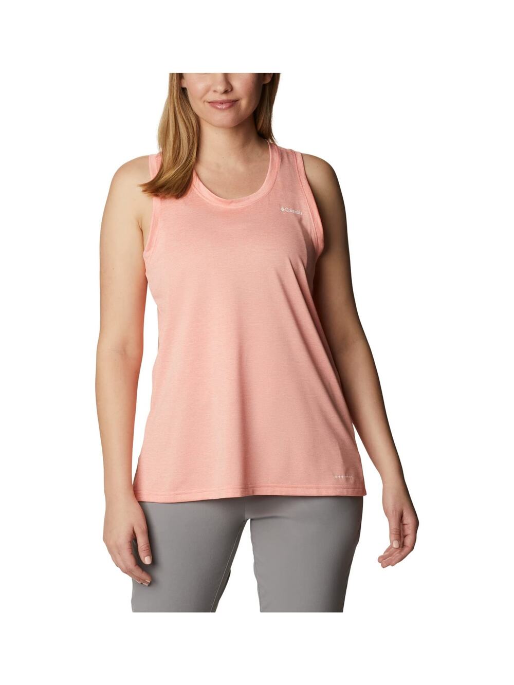 Columbia Women Hike Tank Coral Reef Heather Plus Size 1X